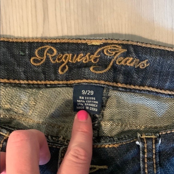 Rock Revival Blue Denim Capris with Vintage Wash - Picture 2 of 6